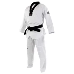 Adidas Taekwondo Contest Gi Uniform Dobok White & Black V Neck WT Approved