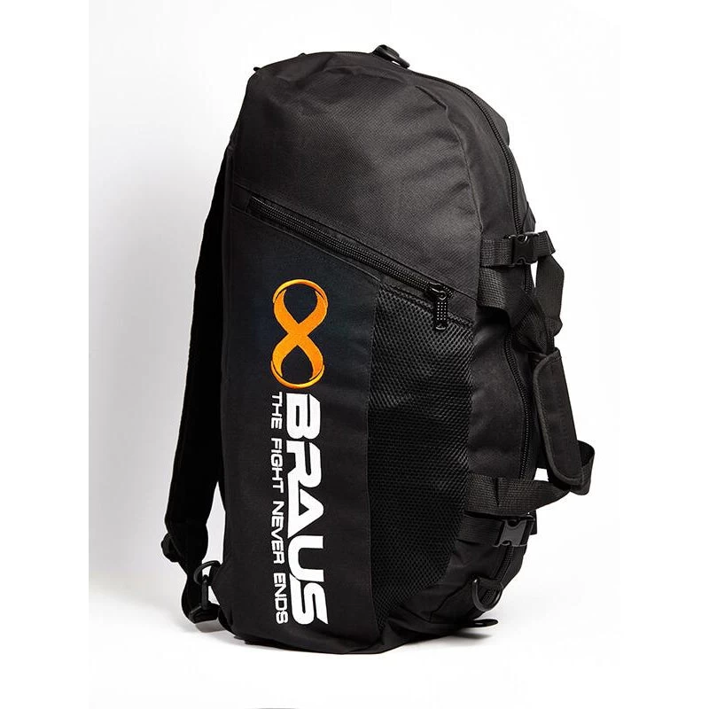 Braus 2 In 1 Fight Jiu Jitsu Convertible Gear Bag Backpack - Black - Image 2