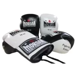 Morgan Lace Up Leather Fight Night Boxing Gloves 8-10oz