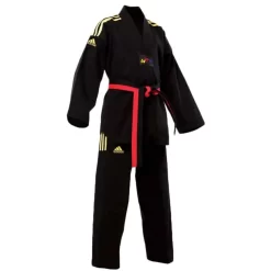 Adidas Junior Taekwondo Dobok Uniform Gi Black Blue Red