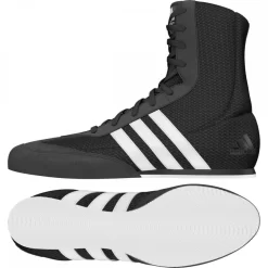 Adidas Box Hog 2 Boxing Shoes Boots Black & White Lace Up