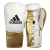 Adidas Speed 750 Adistar Pro Fight Boxing Gloves - White Metallic Gold – 10oz