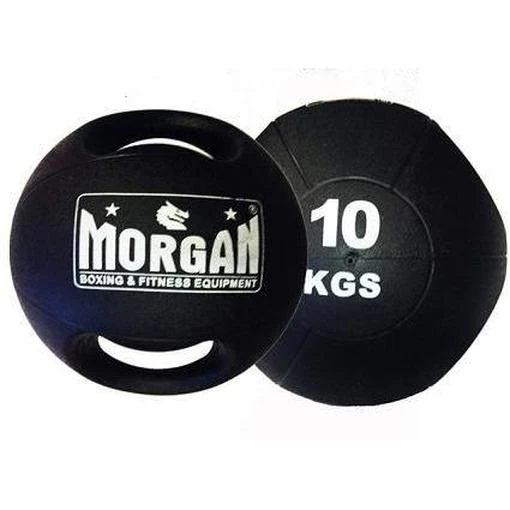 Morgan Double Handled Medicine Ball Set 5Kg + 10Kg Training Equipment D-9-SET