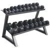 Morgan Rubber Hex Dumbell Weights Deluxe Rack Gym Equipment Commercial Grade