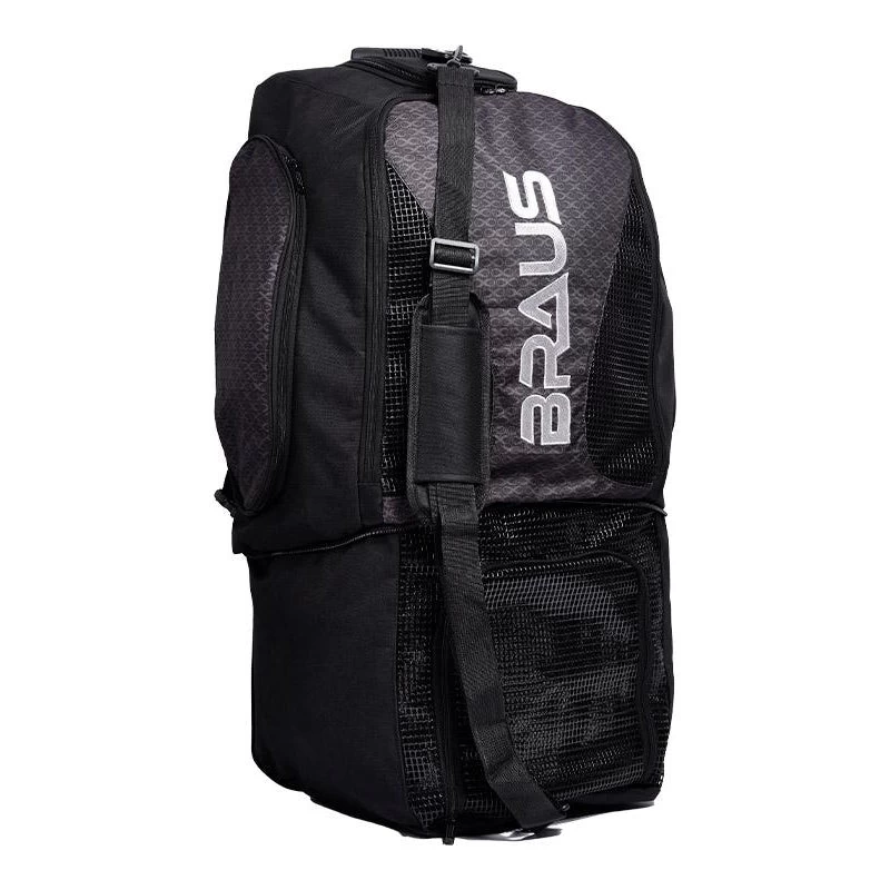 Braus 2 In 1 Convertible Backpack Gym Gear Bag X-Guard - Black - Image 3