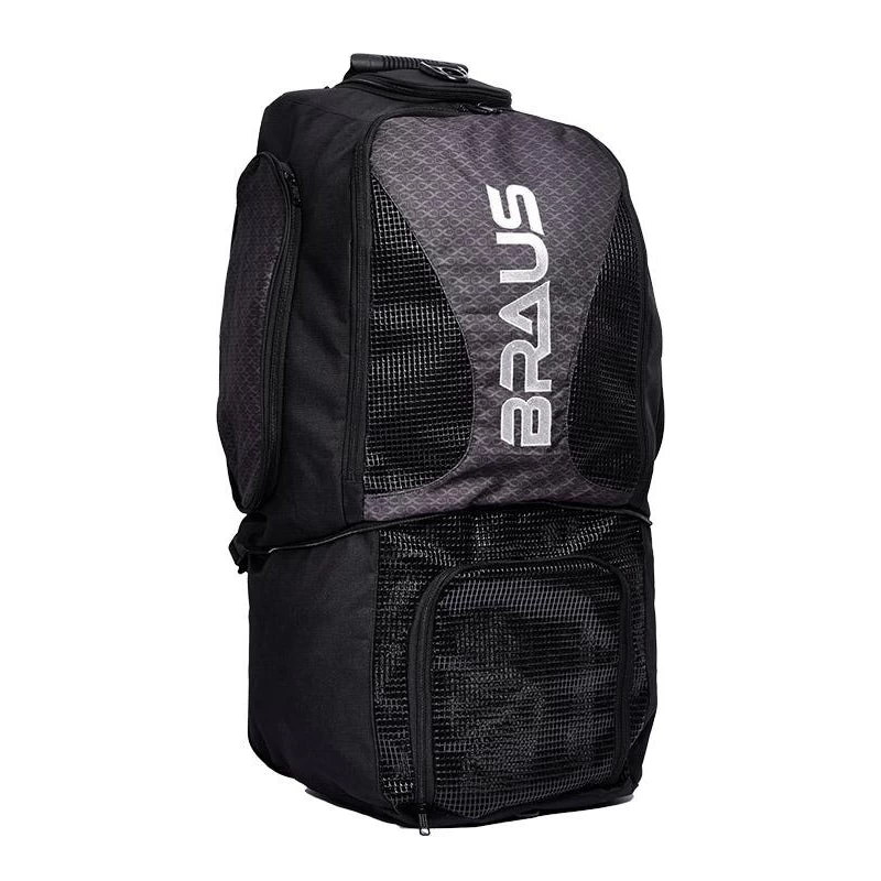 Braus 2 In 1 Convertible Backpack Gym Gear Bag X-Guard - Black - Image 5