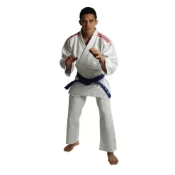 Adidas J350 Club Judo Gi Uniform Senior White & Coloured Stripes + Belt