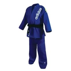 Adidas JJ500 BJJ Brazilian Jiu Jitsu Kimono Gi BLUE With Gold Weave 170cm 180cm