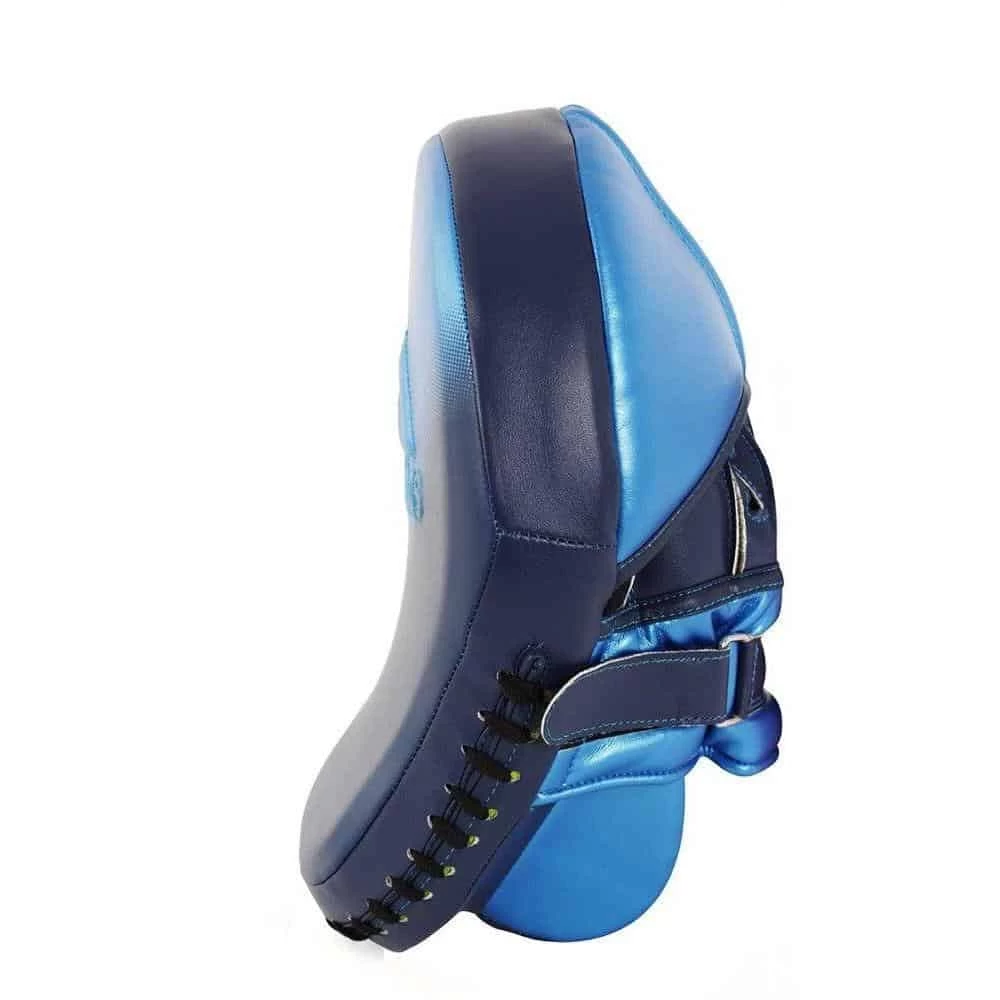 Adidas Short Curved Super Focus Mitt Punch Pads 3D Metallic Blue Boxing Training - Image 3