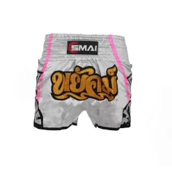 SMAI - Muay Thai Shorts V3 - Silver / Pink