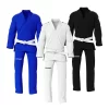 STRIKE 100% Cotton BJJ Gi W/ Ripstop Pants Black/Blue/White +FREE White Belt