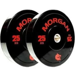 MORGAN 25KG Olympic Bumper Weight Plates Gym Set (PAIR) 2x 25KG