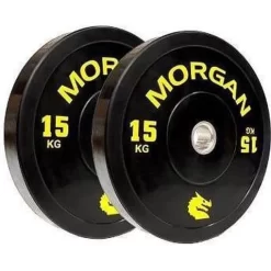 MORGAN 15KG Olympic Bumper Weight Plates Gym Set (PAIR) 2x 15KG